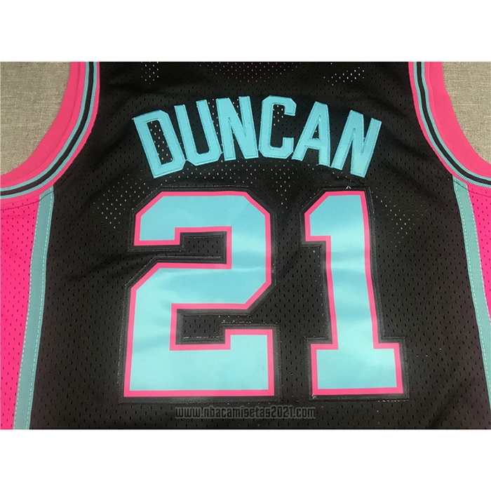 Camiseta San Antonio Spurs Tim Duncan #21 Mitchell & Ness 1998-99 Negro